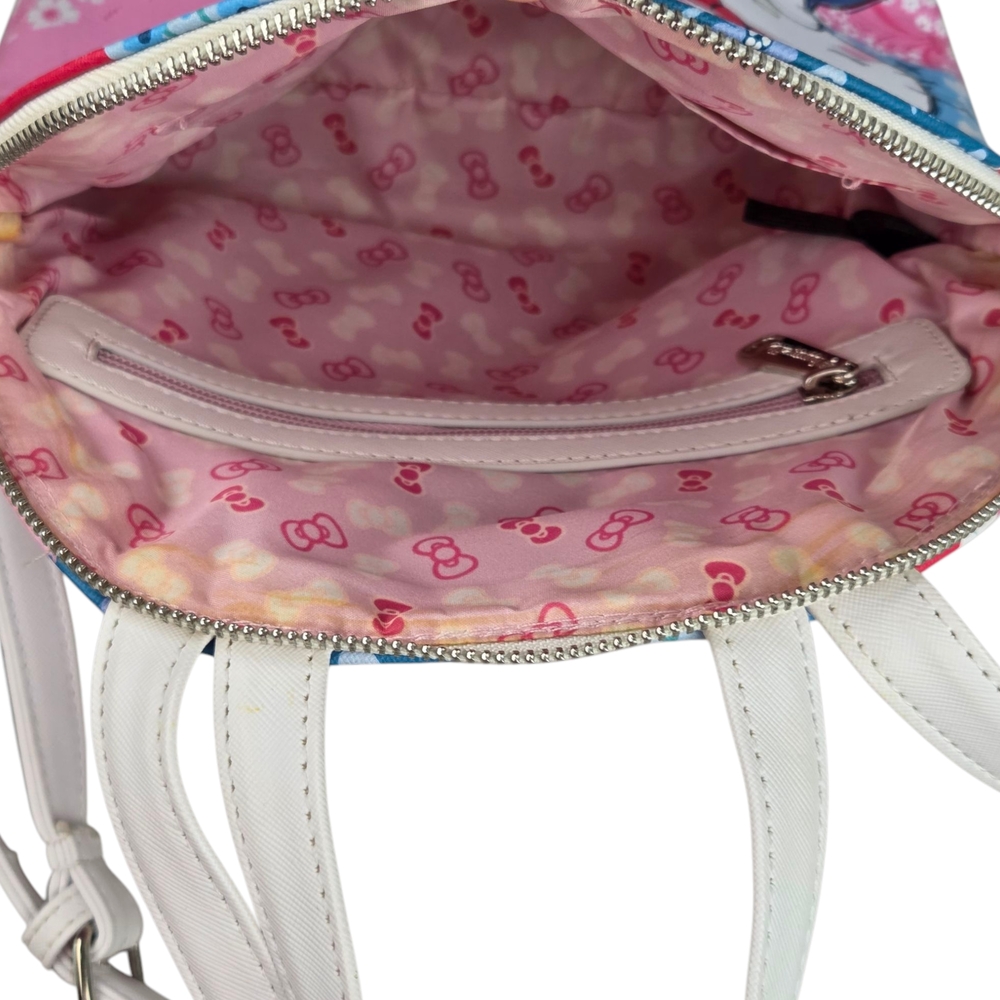 Loungefly Hello Kitty Patch Work Backpack Purse -… - image 6